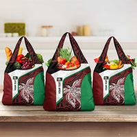 Personalised PNG East New Britain Province Grocery Bag Bird of Paradise Tattoo Flag Motif LT9 3-pack One Size Green - Polynesian Pride