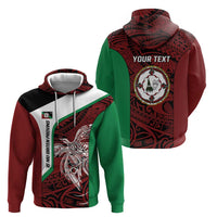 Personalised PNG East New Britain Province Hoodie Bird of Paradise Tattoo Flag Motif LT9 - Polynesian Pride