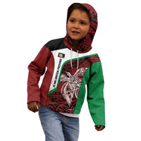 Personalised PNG East New Britain Province Kid Hoodie Bird of Paradise Tattoo Flag Motif LT9 - Polynesian Pride