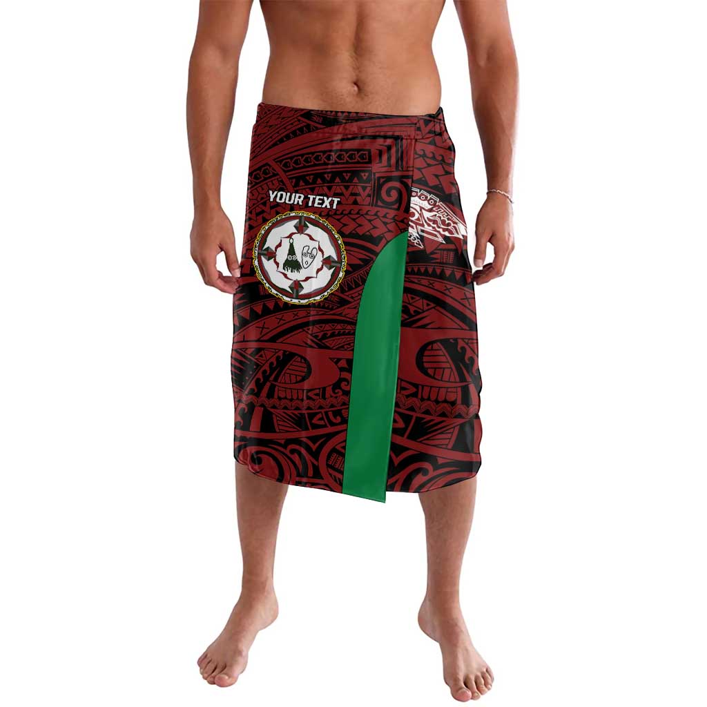 Personalised PNG East New Britain Province Lavalava Bird of Paradise Tattoo Flag Motif LT9 Green - Polynesian Pride
