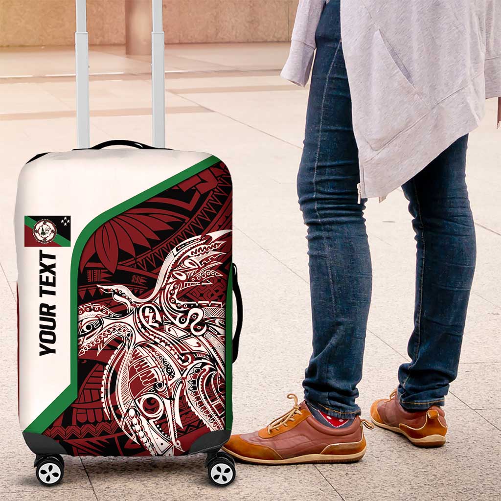 Personalised PNG East New Britain Province Luggage Cover Bird of Paradise Tattoo Flag Motif LT9 Green - Polynesian Pride