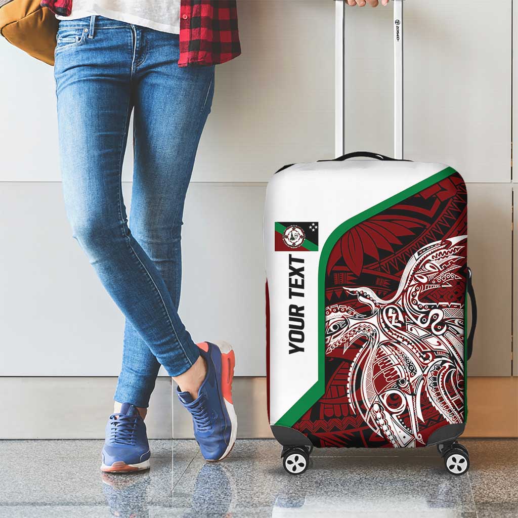 Personalised PNG East New Britain Province Luggage Cover Bird of Paradise Tattoo Flag Motif LT9 - Polynesian Pride
