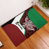 Personalised PNG East New Britain Province Rubber Doormat Bird of Paradise Tattoo Flag Motif LT9 - Polynesian Pride