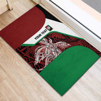 Personalised PNG East New Britain Province Rubber Doormat Bird of Paradise Tattoo Flag Motif LT9 - Polynesian Pride