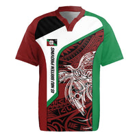 Personalised PNG East New Britain Province Rugby Jersey Bird of Paradise Tattoo Flag Motif LT9 Green - Polynesian Pride