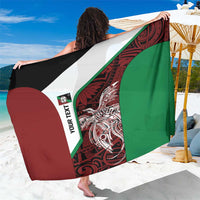 Personalised PNG East New Britain Province Sarong Bird of Paradise Tattoo Flag Motif LT9 One Size 44 x 66 inches Green - Polynesian Pride