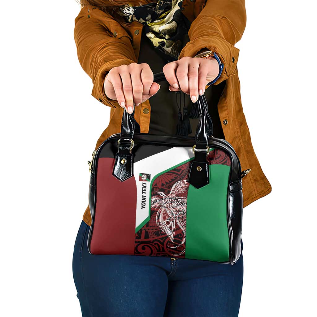 Personalised PNG East New Britain Province Shoulder Handbag Bird of Paradise Tattoo Flag Motif LT9 One Size Green - Polynesian Pride