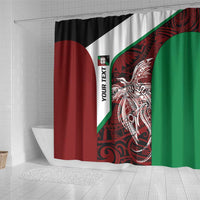 Personalised PNG East New Britain Province Shower Curtain Bird of Paradise Tattoo Flag Motif LT9 - Polynesian Pride