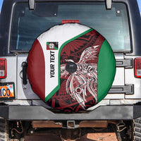 Personalised PNG East New Britain Province Spare Tire Cover Bird of Paradise Tattoo Flag Motif LT9 Green - Polynesian Pride
