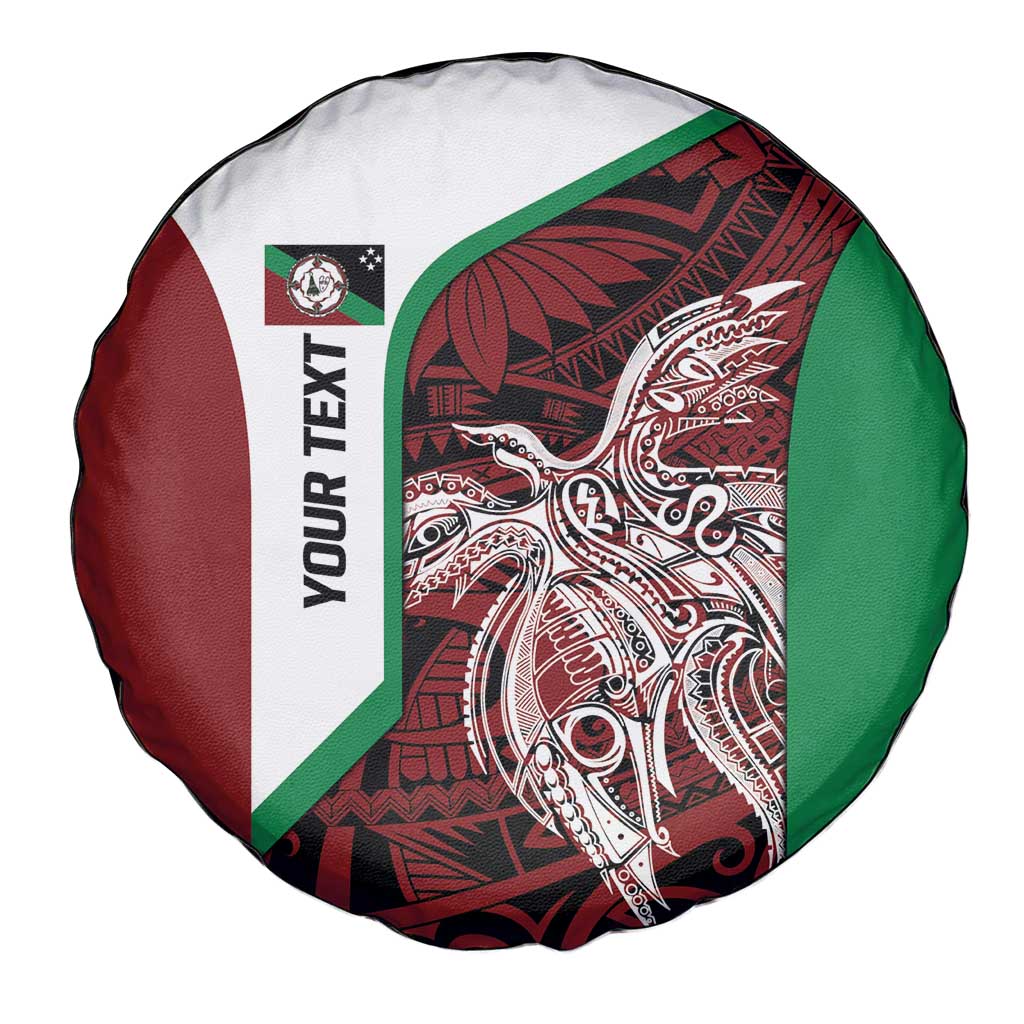 Personalised PNG East New Britain Province Spare Tire Cover Bird of Paradise Tattoo Flag Motif LT9 - Polynesian Pride