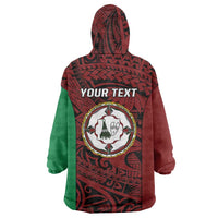Personalised PNG East New Britain Province Wearable Blanket Hoodie Bird of Paradise Tattoo Flag Motif LT9 - Polynesian Pride