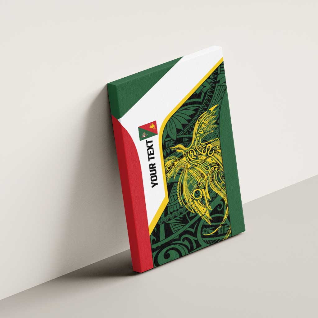 Personalised PNG East Sepik Province Canvas Wall Art Bird of Paradise Tattoo Flag Motif LT9 - Polynesian Pride