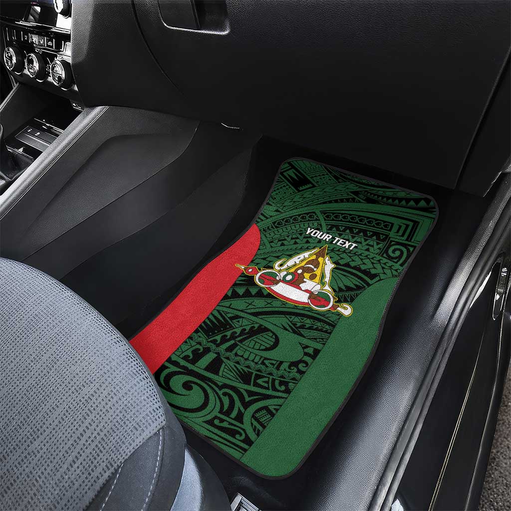Personalised PNG East Sepik Province Car Mats Bird of Paradise Tattoo Flag Motif LT9 - Polynesian Pride