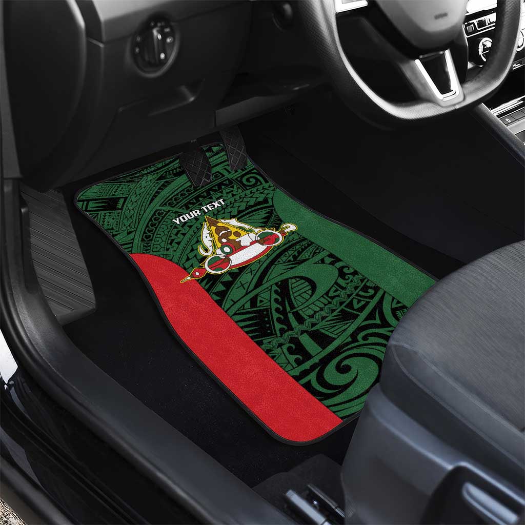 Personalised PNG East Sepik Province Car Mats Bird of Paradise Tattoo Flag Motif LT9 - Polynesian Pride