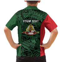 Personalised PNG East Sepik Province Family Matching Mermaid Dress and Hawaiian Shirt Bird of Paradise Tattoo Flag Motif LT9 - Polynesian Pride