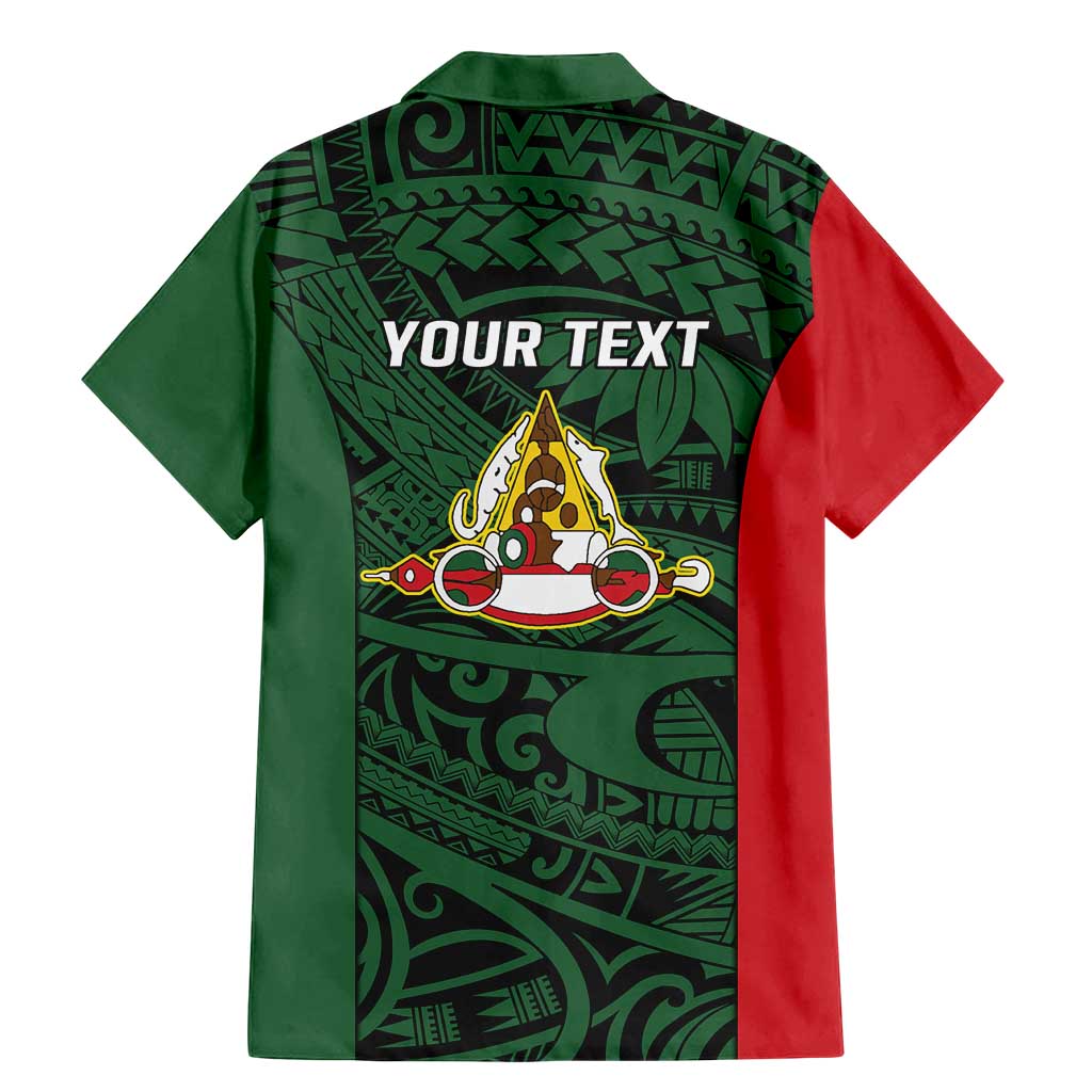 Personalised PNG East Sepik Province Family Matching Mermaid Dress and Hawaiian Shirt Bird of Paradise Tattoo Flag Motif LT9 - Polynesian Pride