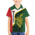 Personalised PNG East Sepik Province Family Matching Off The Shoulder Long Sleeve Dress and Hawaiian Shirt Bird of Paradise Tattoo Flag Motif - Polynesian Pride
