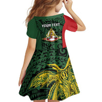 Personalised PNG East Sepik Province Family Matching Summer Maxi Dress and Hawaiian Shirt Bird of Paradise Tattoo Flag Motif LT9 - Polynesian Pride
