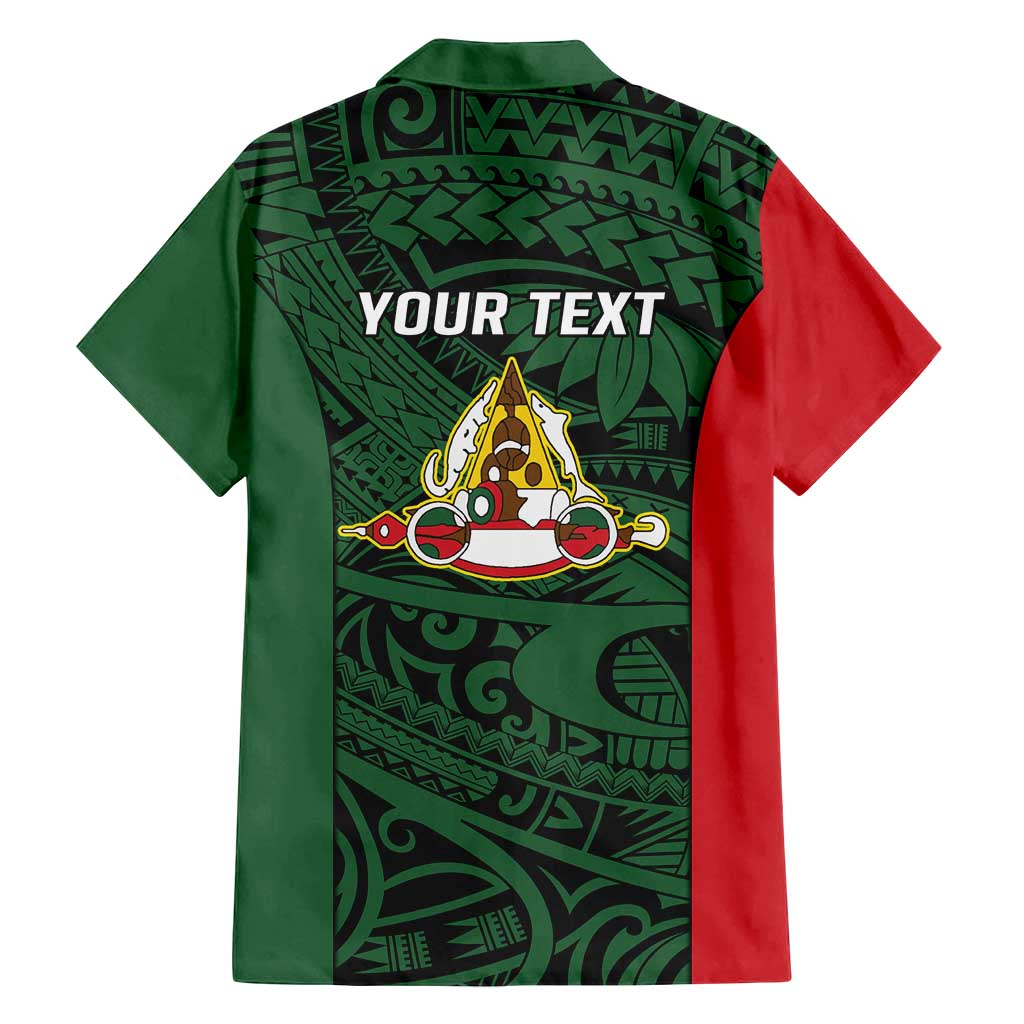 Personalised PNG East Sepik Province Family Matching Tank Maxi Dress and Hawaiian Shirt Bird of Paradise Tattoo Flag Motif LT9 - Polynesian Pride