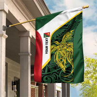 Personalised PNG East Sepik Province Garden Flag Bird of Paradise Tattoo Flag Motif LT9 House Flag Green - Polynesian Pride