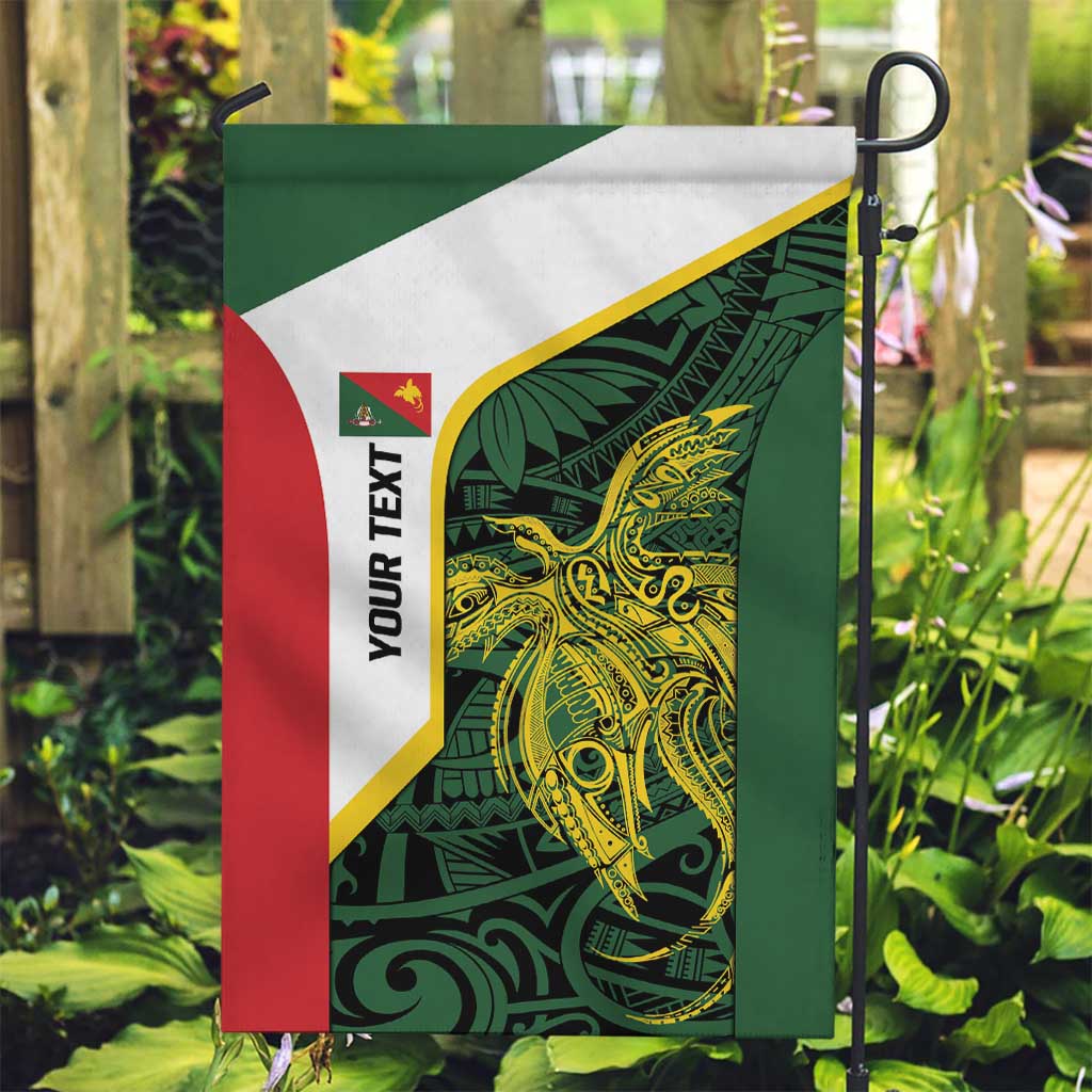 Personalised PNG East Sepik Province Garden Flag Bird of Paradise Tattoo Flag Motif LT9 Garden Flag Green - Polynesian Pride