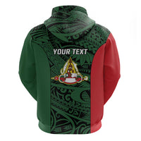 Personalised PNG East Sepik Province Hoodie Bird of Paradise Tattoo Flag Motif LT9 - Polynesian Pride