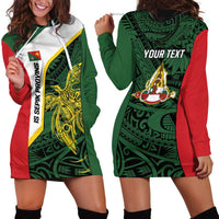 Personalised PNG East Sepik Province Hoodie Dress Bird of Paradise Tattoo Flag Motif LT9 - Polynesian Pride