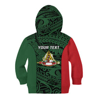 Personalised PNG East Sepik Province Kid Hoodie Bird of Paradise Tattoo Flag Motif LT9 - Polynesian Pride