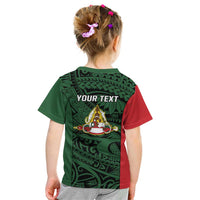 Personalised PNG East Sepik Province Kid T Shirt Bird of Paradise Tattoo Flag Motif LT9 - Polynesian Pride