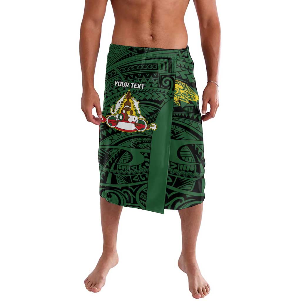 Personalised PNG East Sepik Province Lavalava Bird of Paradise Tattoo Flag Motif LT9 Green - Polynesian Pride