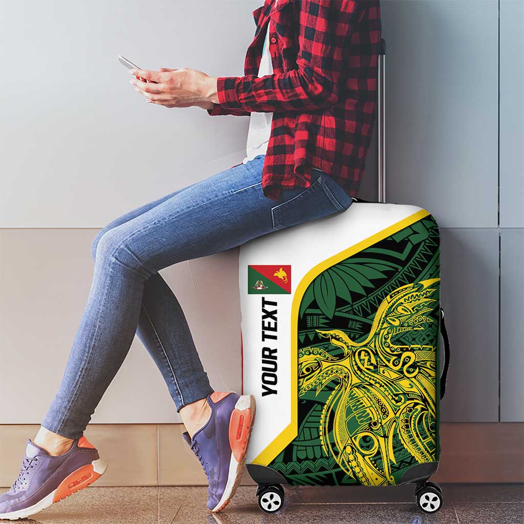 Personalised PNG East Sepik Province Luggage Cover Bird of Paradise Tattoo Flag Motif LT9 - Polynesian Pride