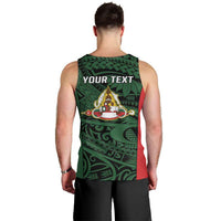 Personalised PNG East Sepik Province Men Tank Top Bird of Paradise Tattoo Flag Motif LT9 - Polynesian Pride