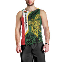 Personalised PNG East Sepik Province Men Tank Top Bird of Paradise Tattoo Flag Motif LT9 - Polynesian Pride