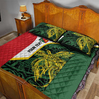 Personalised PNG East Sepik Province Quilt Bed Set Bird of Paradise Tattoo Flag Motif LT9 - Polynesian Pride