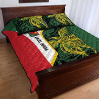 Personalised PNG East Sepik Province Quilt Bed Set Bird of Paradise Tattoo Flag Motif LT9 - Polynesian Pride