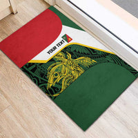 Personalised PNG East Sepik Province Rubber Doormat Bird of Paradise Tattoo Flag Motif LT9 - Polynesian Pride
