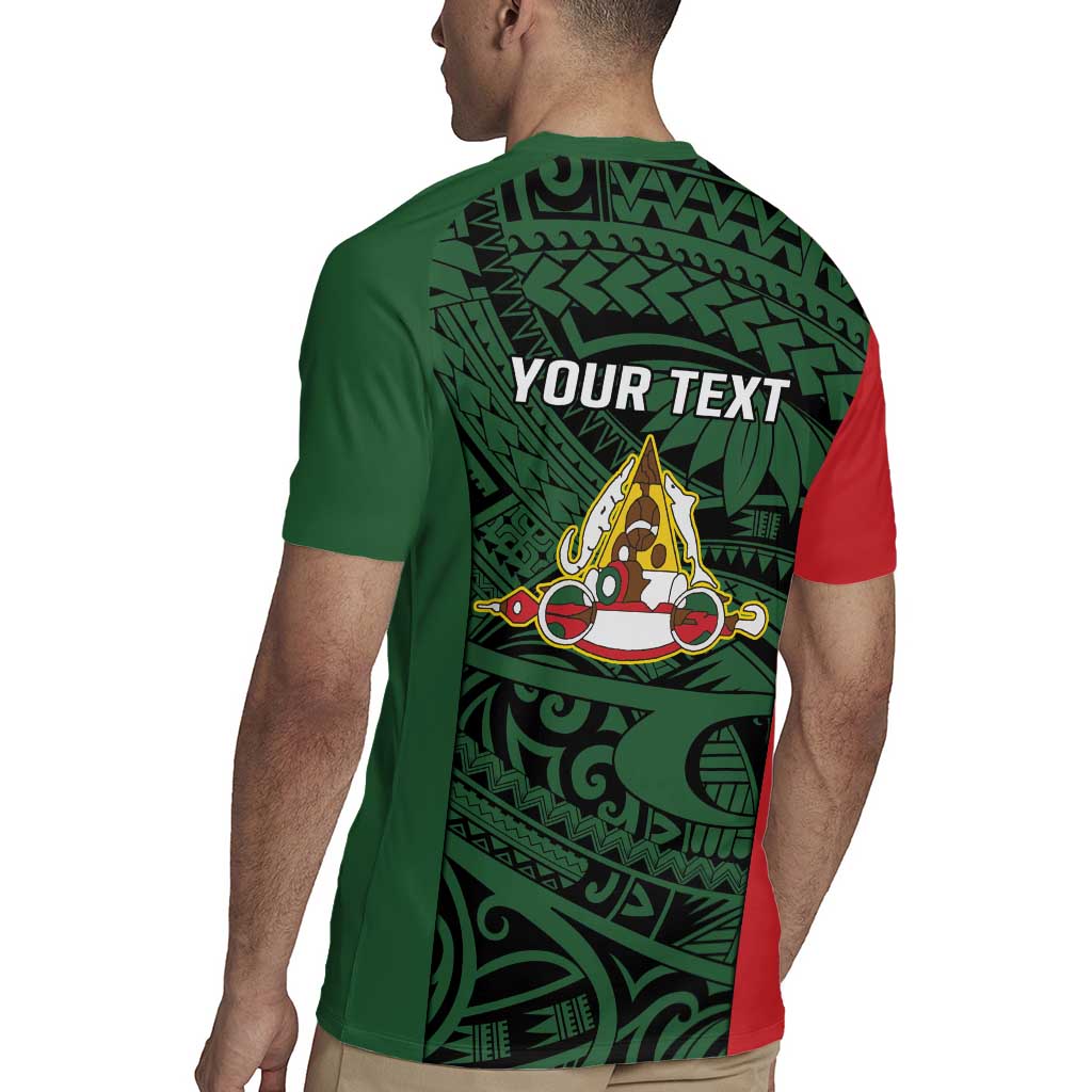 Personalised PNG East Sepik Province Rugby Jersey Bird of Paradise Tattoo Flag Motif LT9 - Polynesian Pride
