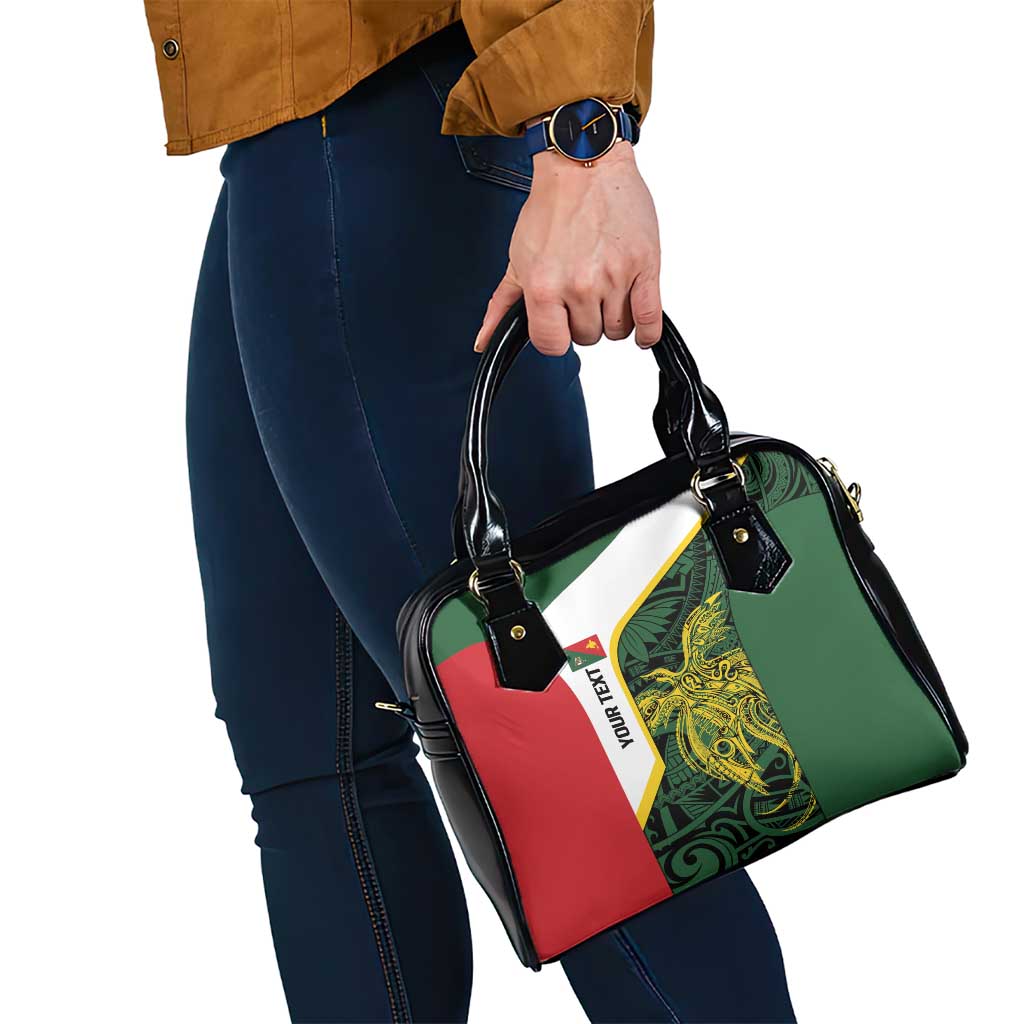 Personalised PNG East Sepik Province Shoulder Handbag Bird of Paradise Tattoo Flag Motif LT9 - Polynesian Pride