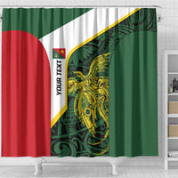 Personalised PNG East Sepik Province Shower Curtain Bird of Paradise Tattoo Flag Motif LT9 - Polynesian Pride