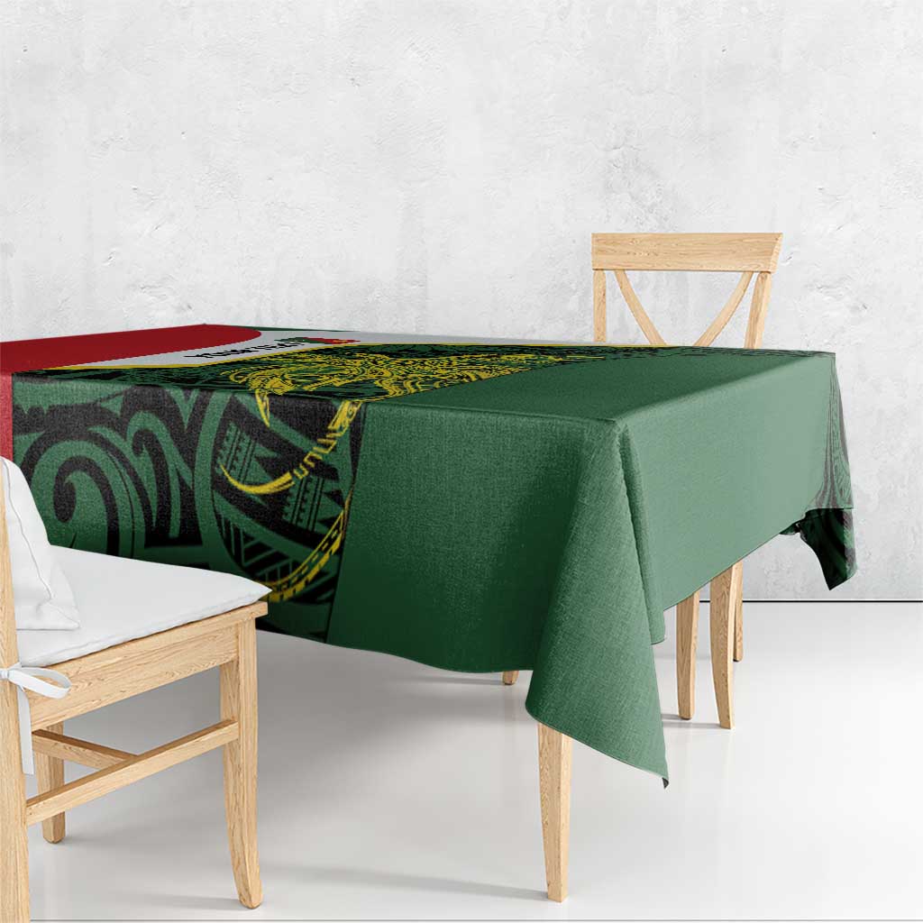 Personalised PNG East Sepik Province Tablecloth Bird of Paradise Tattoo Flag Motif - Polynesian Pride