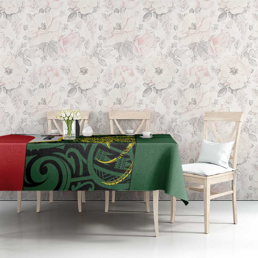 Personalised PNG East Sepik Province Tablecloth Bird of Paradise Tattoo Flag Motif - Polynesian Pride