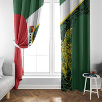 Personalised PNG East Sepik Province Window Curtain Bird of Paradise Tattoo Flag Motif LT9 - Polynesian Pride