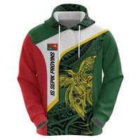 Personalised PNG East Sepik Province Zip Hoodie Bird of Paradise Tattoo Flag Motif LT9 - Polynesian Pride