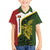 Personalised PNG Eastern Highlands Family Matching Off The Shoulder Long Sleeve Dress and Hawaiian Shirt Bird of Paradise Tattoo Flag Motif - Polynesian Pride