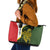 Personalised PNG Eastern Highlands Leather Tote Bag Bird of Paradise Tattoo Flag Motif - Polynesian Pride