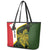 Personalised PNG Eastern Highlands Leather Tote Bag Bird of Paradise Tattoo Flag Motif - Polynesian Pride