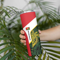 Personalised PNG Eastern Highlands Skinny Tumbler Bird of Paradise Tattoo Flag Motif LT9 - Polynesian Pride