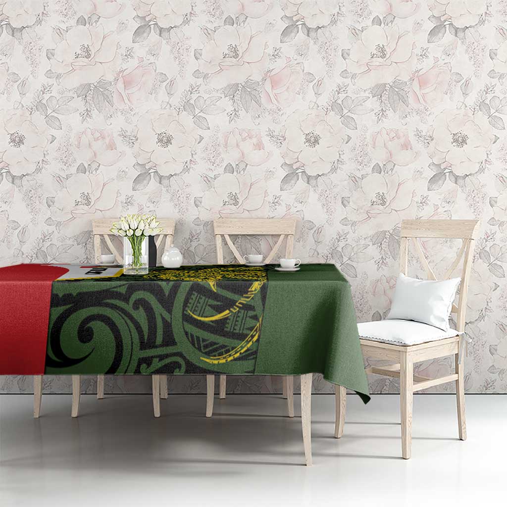 Personalised PNG Eastern Highlands Tablecloth Bird of Paradise Tattoo Flag Motif - Polynesian Pride