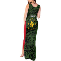 Personalised PNG Eastern Highlands Tank Maxi Dress Bird of Paradise Tattoo Flag Motif - Polynesian Pride