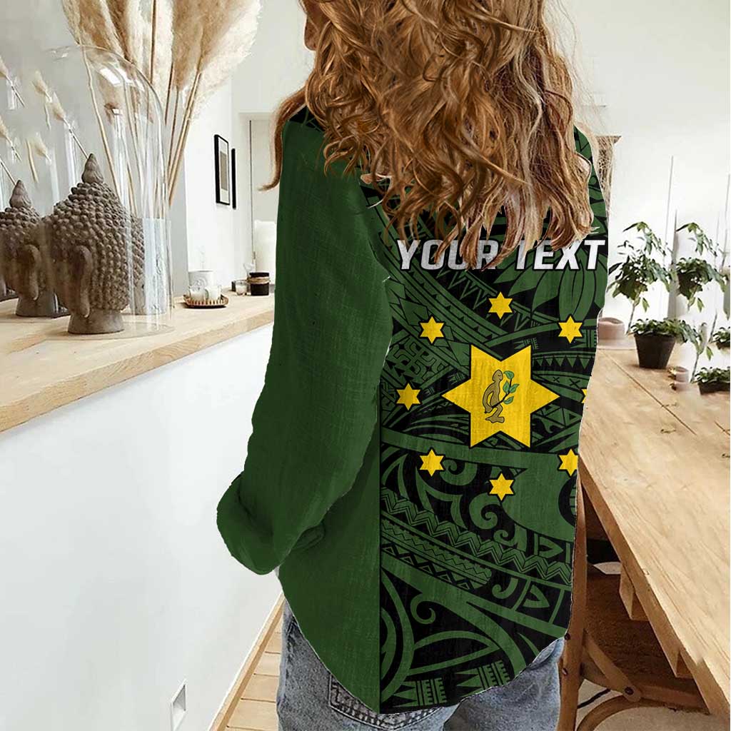 Personalised PNG Eastern Highlands Women Casual Shirt Bird of Paradise Tattoo Flag Motif LT9 - Polynesian Pride